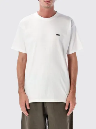 Obey T-shirt in cotone con stampa grafica e logo a contrasto sul davanti