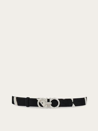 Ferragamo Women Adjustable Gancini belt White