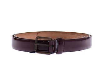 Dolce & Gabbana Womens Purple Leather Logo Cintura G&uuml;rtel Belt - One Size