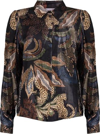 Geisha Dames, Blouses & Shirts, Veelkleurig, Maat: S Satijn