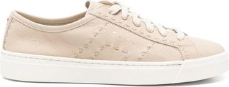 Santoni leather sneakers - Neutrals