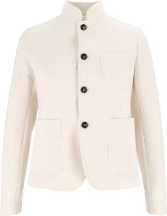 Circolo 1901 Slim Fit 4 Bottoni Felpa - Dames - Blazers - Wit - S - Katoen - Jassen