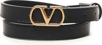 Valentino Garavani Vlogo Signature Leather Belt