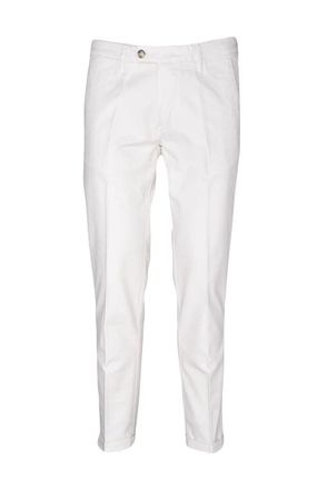 Re-hash Cropped White Trousers and Slim Fit