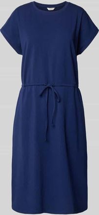 b.young B.Young Knielanges Kleid mit Tunnelzug Modell PANDINNA in Marine, Größe L