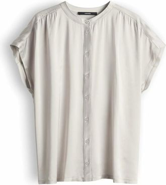 someday Koralie Detail Blouse Shirt - Dames - Blouses & Shirts - Wit - Maat: S Satijn