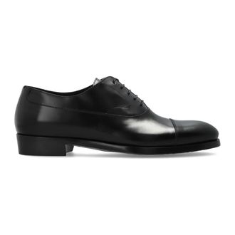 Jimmy Choo London Vine Lace Up - Heren - Nette schoenen - Zwart - 40 1/2 EU - Leer - Schoenen
