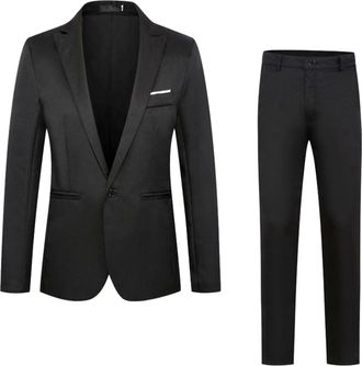 Generic Suits for Teenagers, Mens Suit Tuxedo Mens Suits 2/3 Piece Funeral Blazer Tuxedo & Trousers Boys Prom Sets for Wedding Party Prom | Black