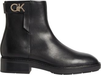 Calvin Klein Enkellaarsjes - Dames - Enkellaarsjes - Zwart - 36 EU - Leer - Schoenen