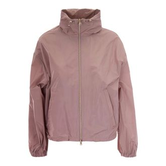 Herno Light Jackets, female, Pink, Size: XS High-collar Jacket
