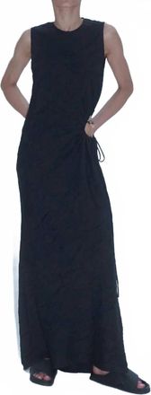 NOMIA Gathered Cutout Maxi Dress In Black