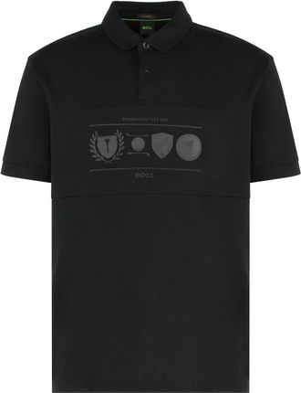 HUGO BOSS Black Relaxed Fit Printed Polo