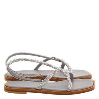 Ferragamo Floriane Knotted Strap Flat Sandals, Size 7 C