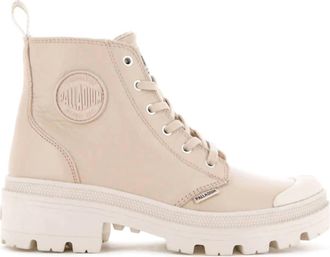 Palladium Womens Pallabase Leather Boots In Nude Dust