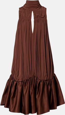 Rotate Vestido corto drapeado con lazada