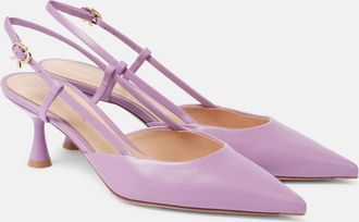 Gianvito Rossi Ascent 55 leather slingback pumps