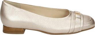 Hassia Brons Ballerina met Uitneembaar Voetbed - Dames - Ballerinas - Grijs - 38 EU - Leer - Schoenen