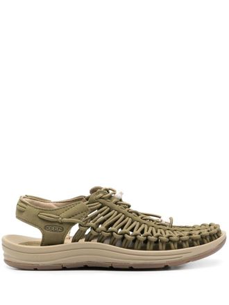 Keen Uneek sandalen met logo reli&euml;f - Groen