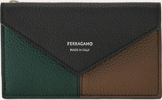 Ferragamo Uomo Porta carte di credito color block Nero