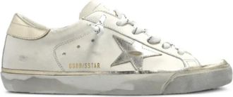 Golden Goose Beige Sneakers met Front Lace Sluiting - Dames - Sneakers - Wit - 37 EU - Leer - Schoenen