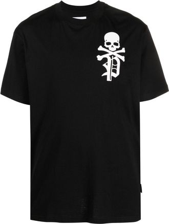Philipp Plein SS Skull & Bones round-neck T-shirt - men - Cotton/Spandex/Elastane - XXXL - Black