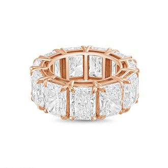 Diana M. Jewels 14kt rose gold 10.00cts radiant lab grown diamond eternity band