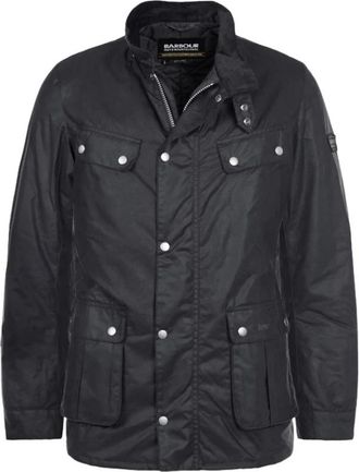 Barbour Duke Wax Jacket - Heren - Regenjassen - Zwart - M - Katoen - Jassen