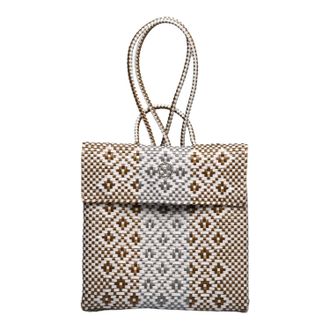 Lola's Bag Womens Medium Handmade Aztec Backpack In Gold/silver