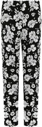 Generic MMK Manchester Womens Floral Printed Full Length Trouser - Ladies Elastic Waist Casual Summer Stretchy Pants (Big Floral, 20)