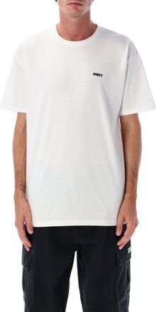 Obey White Crewneck Graphic Print T-Shirt