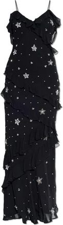 LoveShackFancy Rialto Dress - Dames - Maxi kleedjes - Zwart - S - Leer - Kleedjes