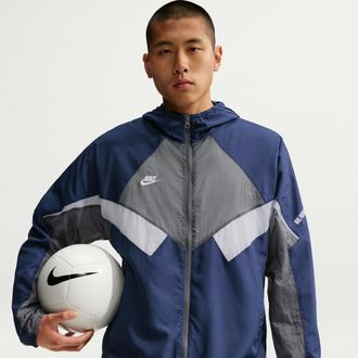 Nike Mens Premier Repel Soccer Hooded Woven Track Jacket in White | IM4120-100