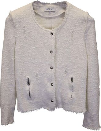Iro Iro Agnette Tweed Jacket in White Cotton
