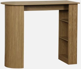 Sweeek Sweeek - Tavolo alto da cucina decorato in legno con ripostigli