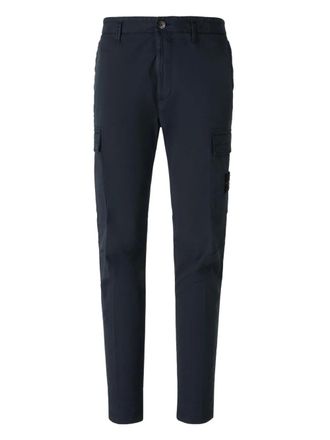 Stone Island Compass-badge cargo trousers - men - Polyester - 33 - Blue