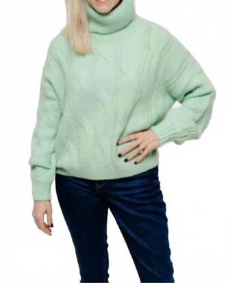 Pinch Design Keisha Turtleneck Sweater In Pastel Jade