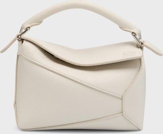 Loewe Puzzle Edge Mini Top-Handle Bag in Grained Leather
