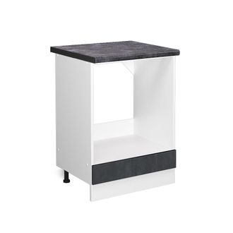 Vicco Armario Para Horno Empotrado R-line, Hormig&oacute;n Negro, 60 Cm Et Antracita