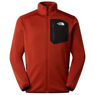 The North Face Crest Full Zip Fleecejacke f&uuml;r Herren | rot