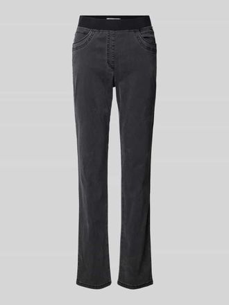 Raphaela by Brax Slim Fit Hose mit elastischem Bund Modell PAMINA FUN in Anthrazit, Gr&ouml;&szlig;e 36