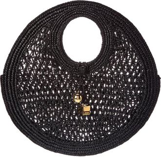 Jacquemus Spiaggia Small Raffia Round Tote