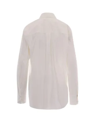 Patrizia Pepe Minimalist Cotton Shirt - White