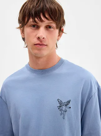 Djab Mens Embroidered loose T-shirt Wide fit