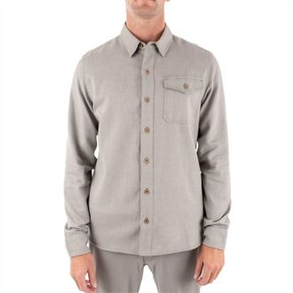 Dakota Grizzly Jetty Essex Oyster Twill Shirt In Heather Grey