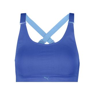Puma Bustier PUMA PUMA WOMEN 3D KNIT SPORT TOP, Damen, Gr. XXL, N-Gr, blau, Single Jersey, Obermaterial: 89% Polyamid, 11% Elasthan, BHs Bustier, wendbare 