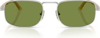 Persol 56mm Pillow Sunglasses in Silver/green at Nordstrom