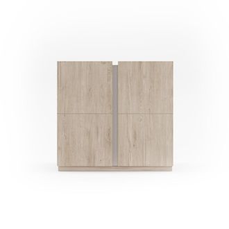 HERDASA Zapatero melamina roble claro detalle arena 90x95x35 cm