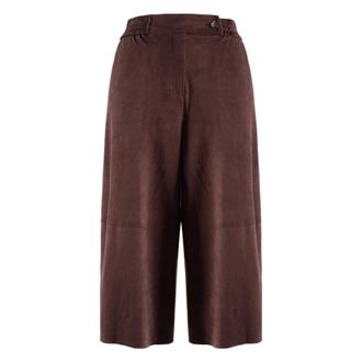 Nenette Cropped Palazzo Broek - Dames - Broeken - Bruin - Maat: M Su&egrave;de