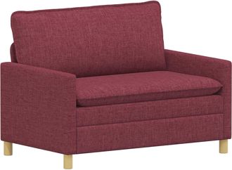 vidaXL Sof&aacute; 2 Plaza Rojo Vino 126 X 81 X 87,5 Cm Tela Vidaxl