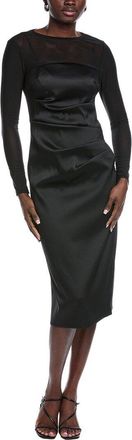 Aidan Mattox Solid Mid Dress